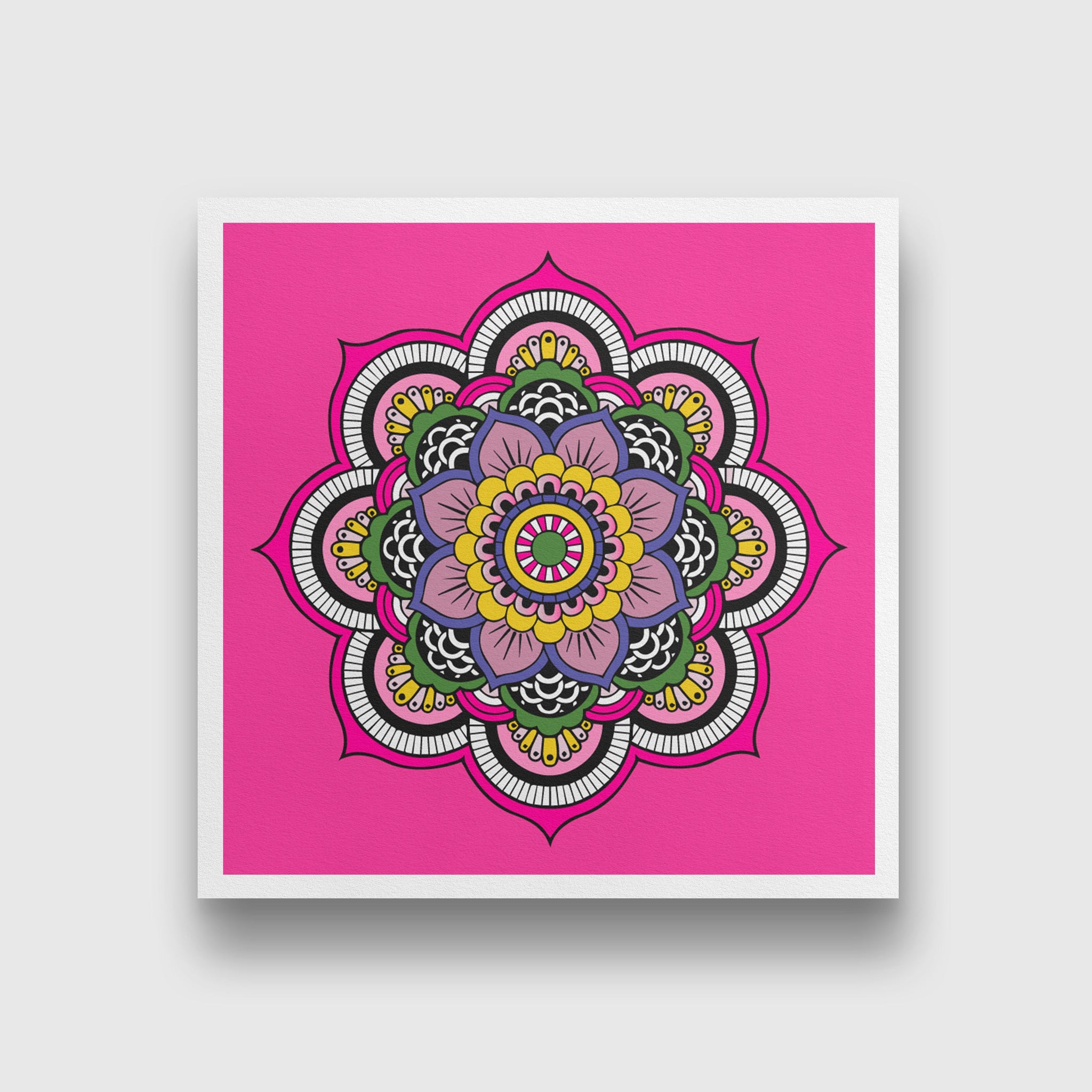 Mandal-4 painting 1 : 1 Square Premium Wall Art Canvas by MeriDeewar