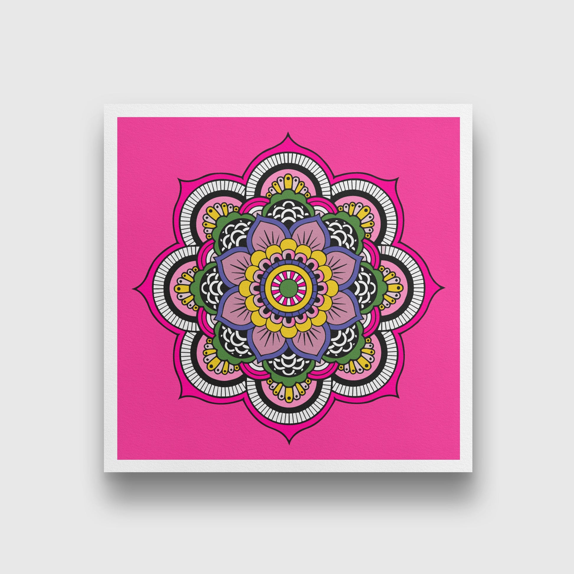 Mandal-4 painting 1 : 1 Square Premium Wall Art Canvas by MeriDeewar