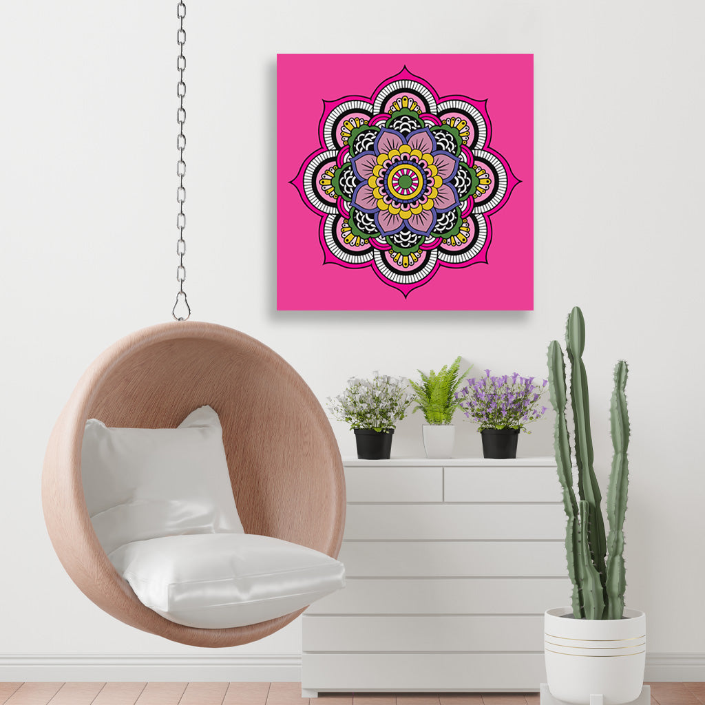 Mandal-4 painting 1 : 1 Square Premium Wall Art Canvas by MeriDeewar
