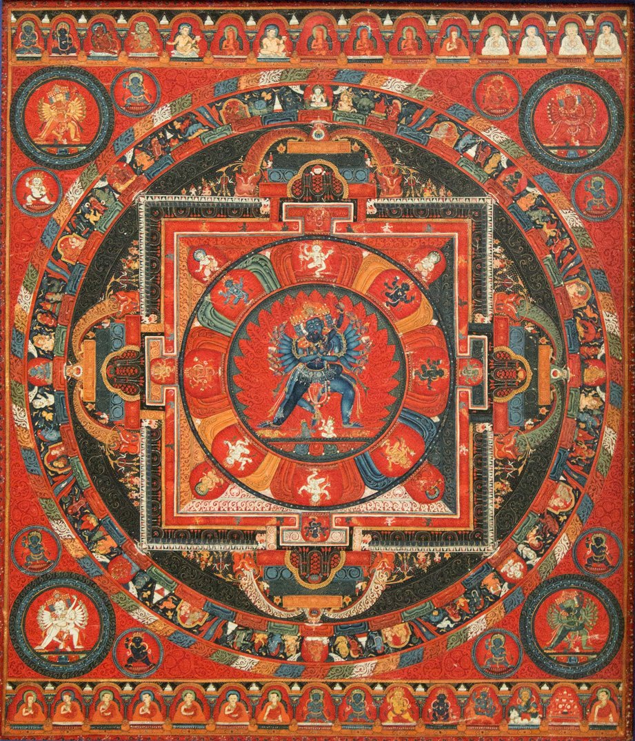 Mandala of Hevajra Painting 4 :5 Vertical Premium Wall Art Canvas by MeriDeewar