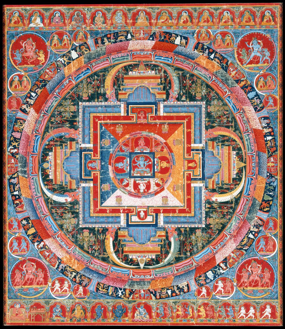 Mandala of Jnanadakini Painting 4 :5 Vertical Premium Wall Art Canvas by MeriDeewar
