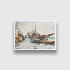 Market Scene Nassau painting - Meri Deewar 3 : 2 Horizontal Premium Wall Art Canvas by MeriDeewar