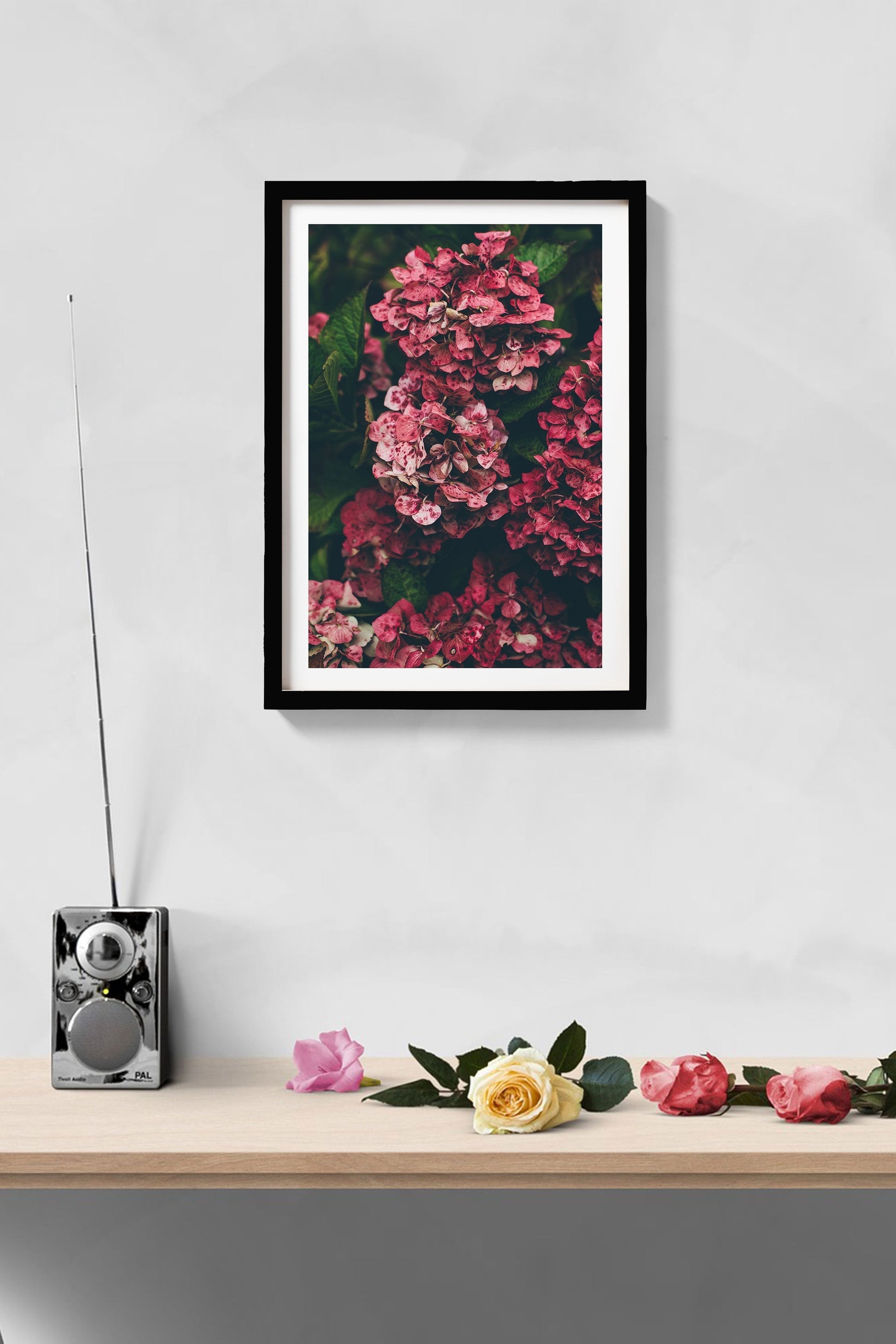 Maroon flowers Painting - Meri Deewar 2 : 3 Vertical Premium Wall Art Canvas by MeriDeewar