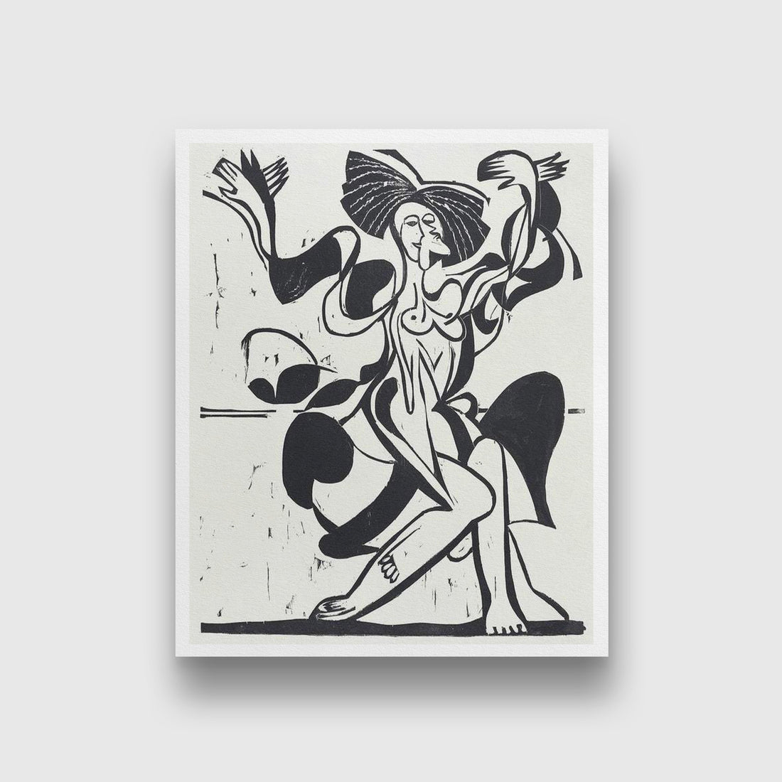 Mary Wigman's Dance Painting - MeriDeewar 4 :5 Vertical Premium Wall Art Canvas by MeriDeewar