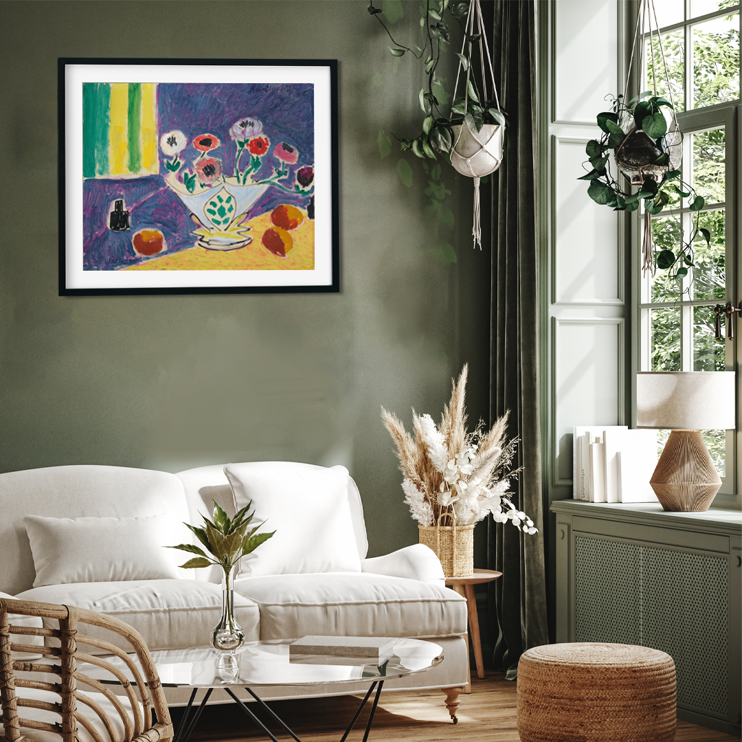 Matisse Still life with flowers 1946 Painting 5 : 4 Horizontal Premium Wall Art Canvas by MeriDeewar