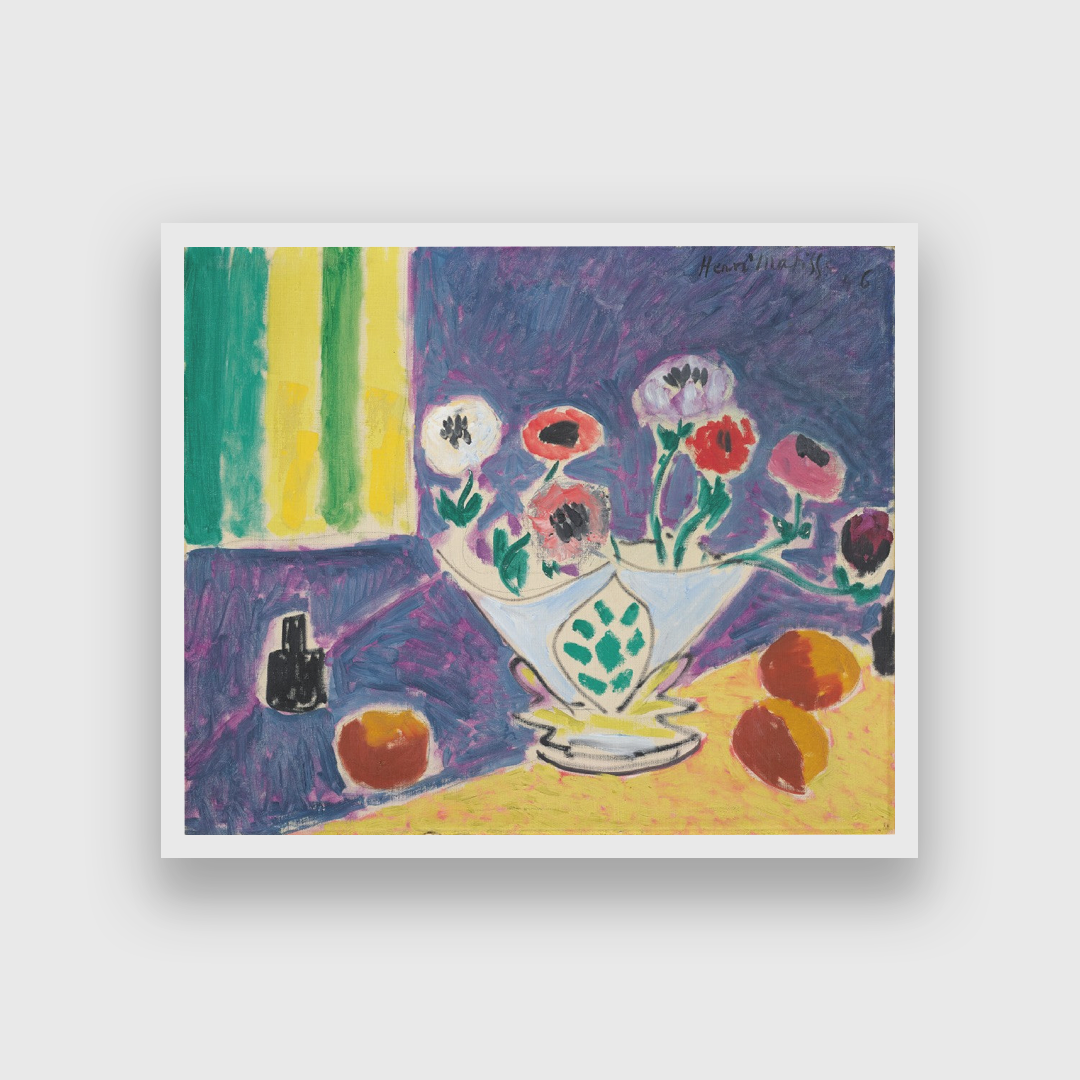 Matisse Still life with flowers 1946 Painting 5 : 4 Horizontal Premium Wall Art Canvas by MeriDeewar