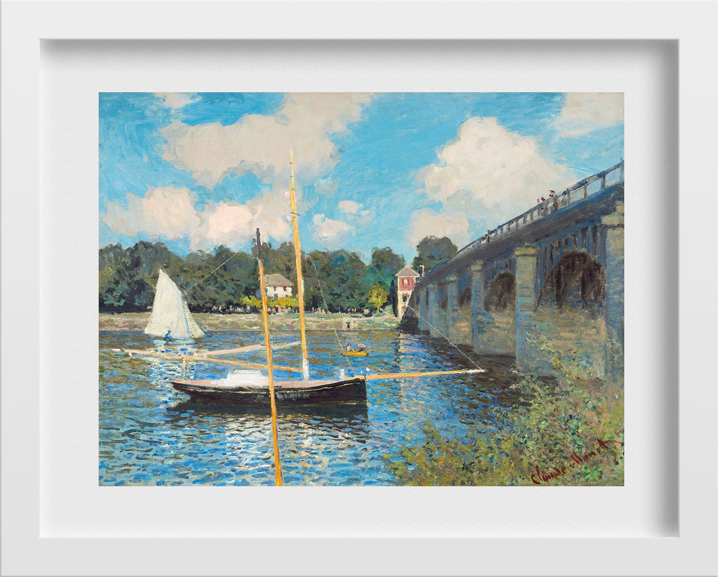 The Road Bridge At Argenteuil By Claude Monet Painting - MeriDeewar