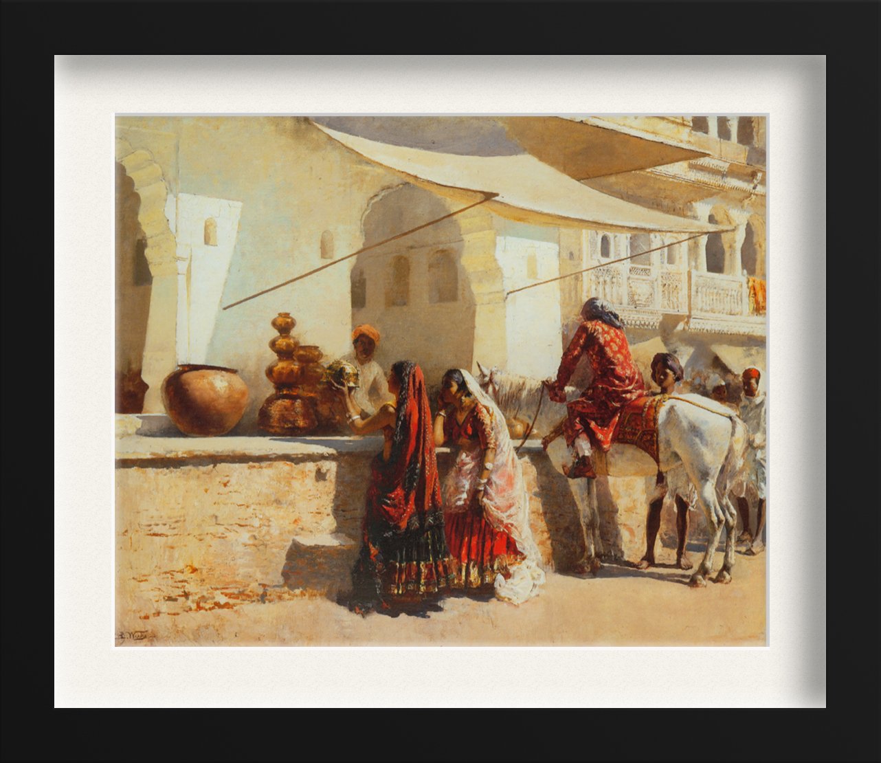 A Street Market Scene India 1887 Painting - Meri Deewar - MeriDeewar