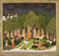 Radha And Krishna Meet In The Forest During A Storm Painting - Meri Deewar - MeriDeewar