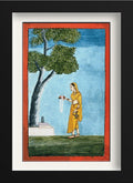 An-Indian-lady-going-to-pray-to-a-Shivling Painting-Meri Deewar - MeriDeewar