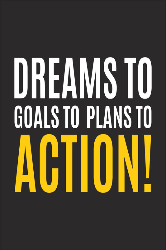 Dreams to goals to plans to action. Poster - MeriDeewar