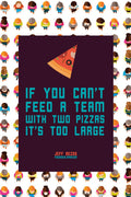 If you cant feed a team with two pizzas start up Poster - MeriDeewar