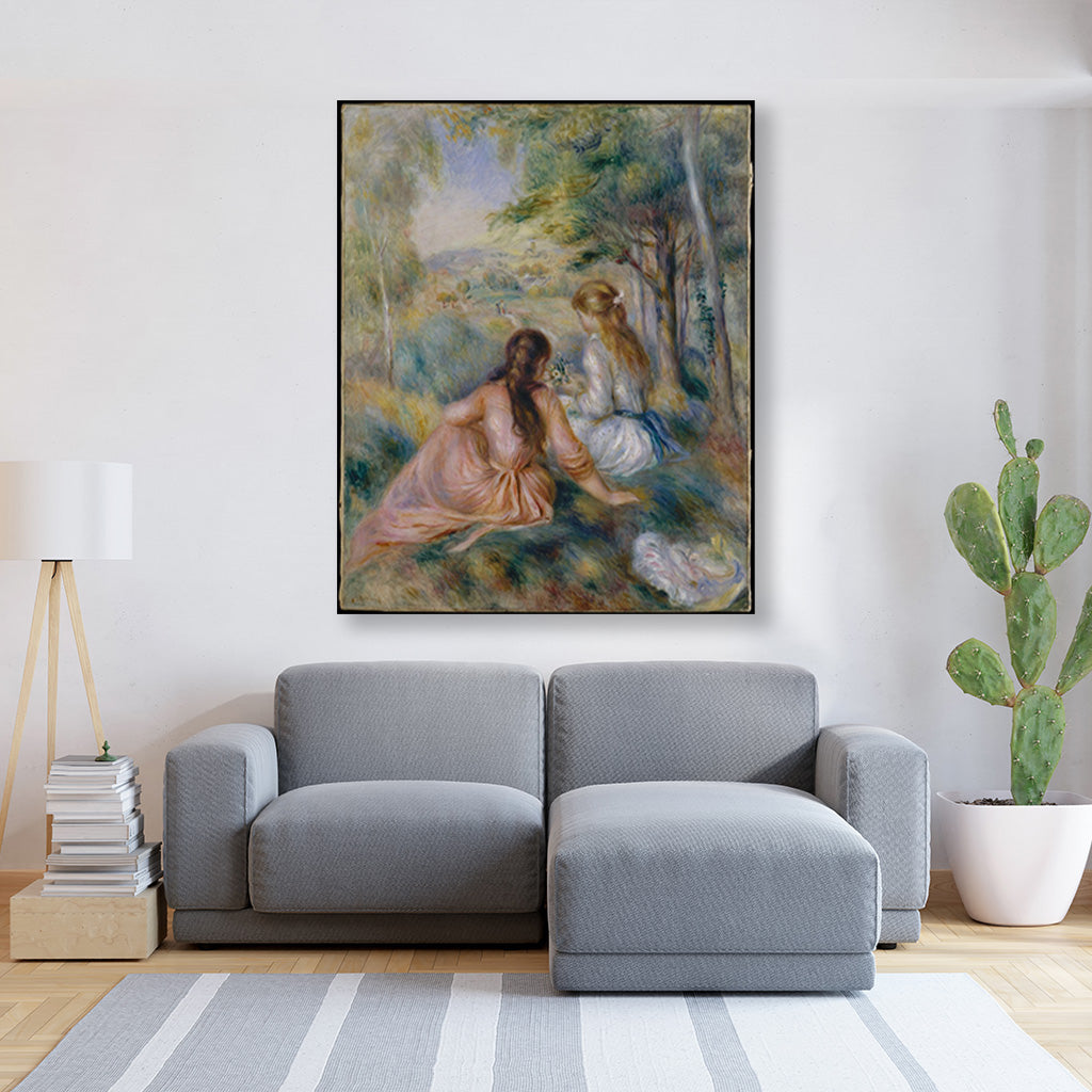 Meadow Painting - Meri Deewar 4 :5 Vertical Premium Wall Art Canvas by MeriDeewar