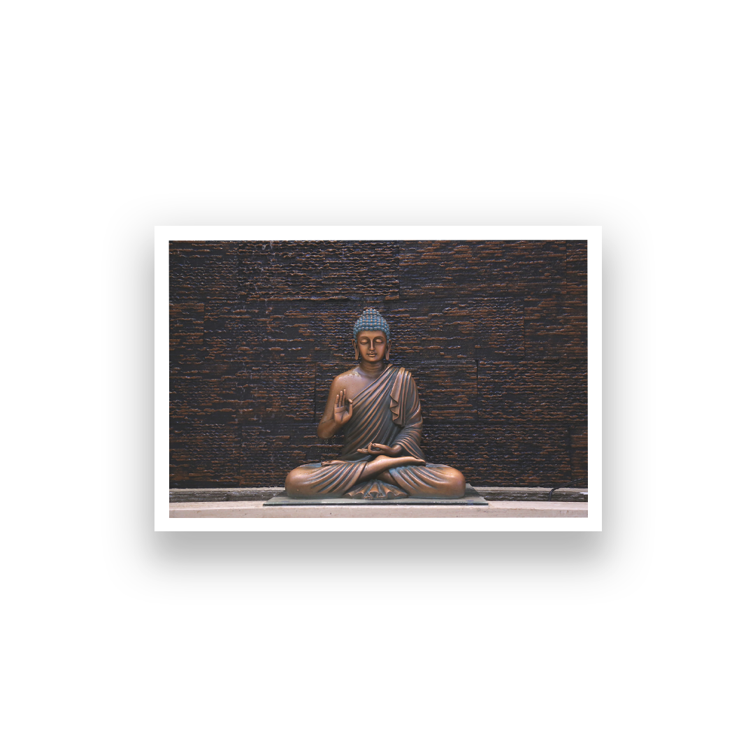 Meditating Buddha Wall Painting 3 : 2 Horizontal Premium Wall Art Canvas by MeriDeewar