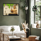 Meditating Buddha Wall Painting 4 : 3 Horizontal Premium Wall Art Canvas by MeriDeewar