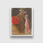 Meeting of Ruth and Boaz Painting - Meri Deewar 3 : 4 Vertical Premium Wall Art Canvas by MeriDeewar