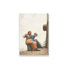 Mending the Nets painting - Meri Deewar 3 : 4.2 Vertical Premium Wall Art Canvas by MeriDeewar