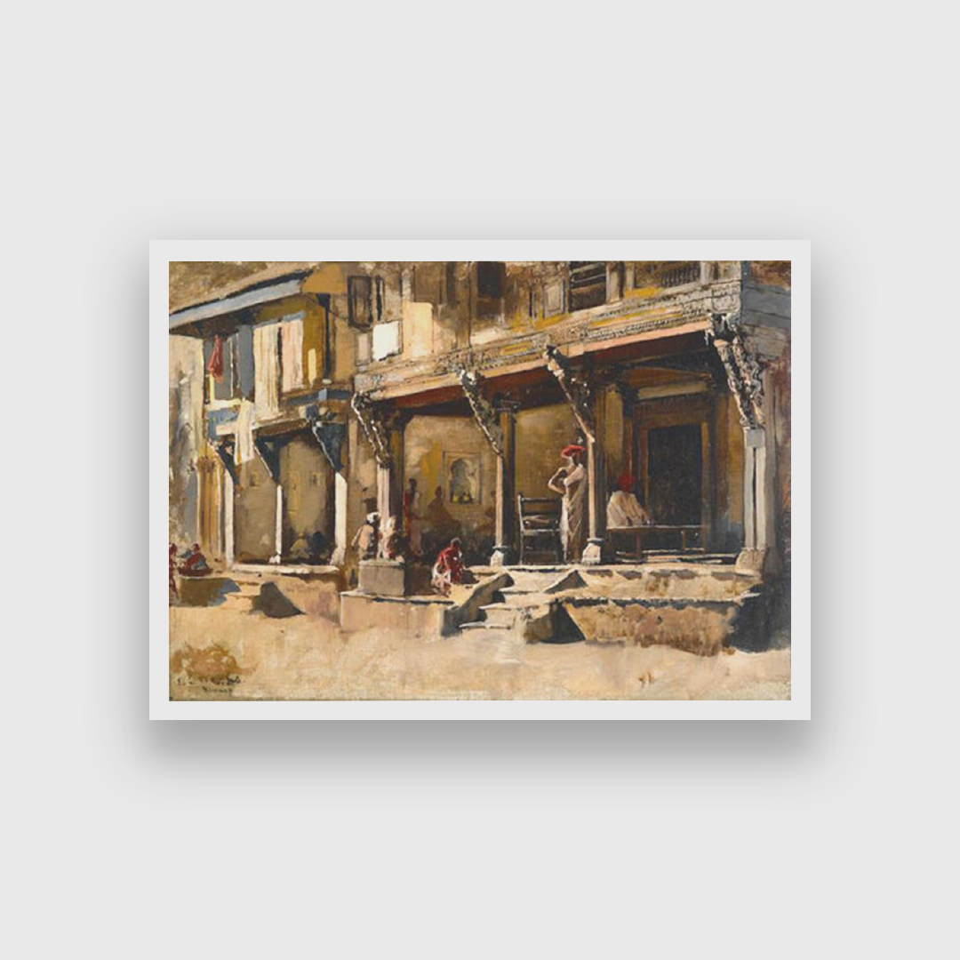 Merchants in Bombay Painting 3 : 2 Horizontal Premium Wall Art Canvas by MeriDeewar