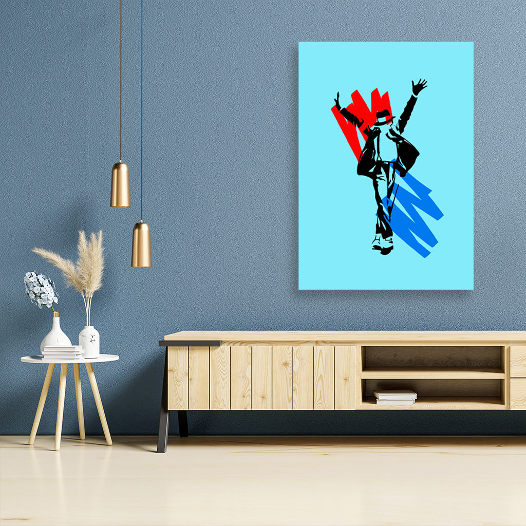michael jackson 1painting 3 : 4.2 Vertical Premium Wall Art Canvas by MeriDeewar