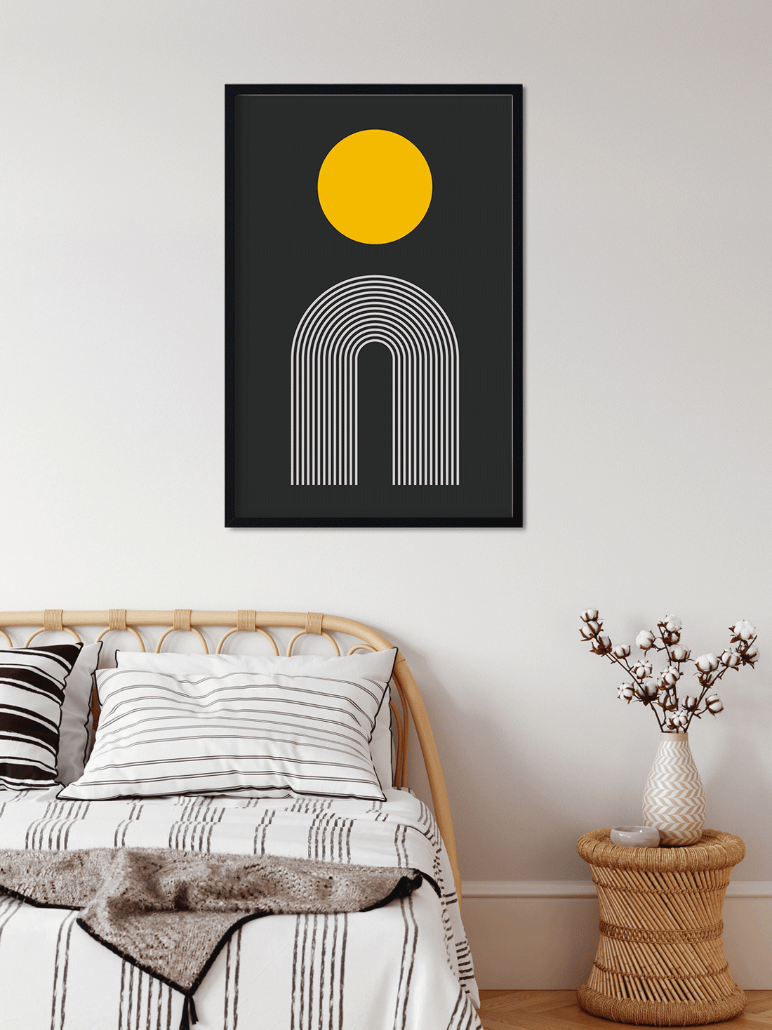 Mid century boho Painting 2 : 3 Vertical Premium Wall Art Canvas by MeriDeewar