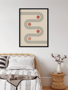 Mid century modern minimalist moon phases Painting 3 : 4 Vertical Premium Wall Art Canvas by MeriDeewar