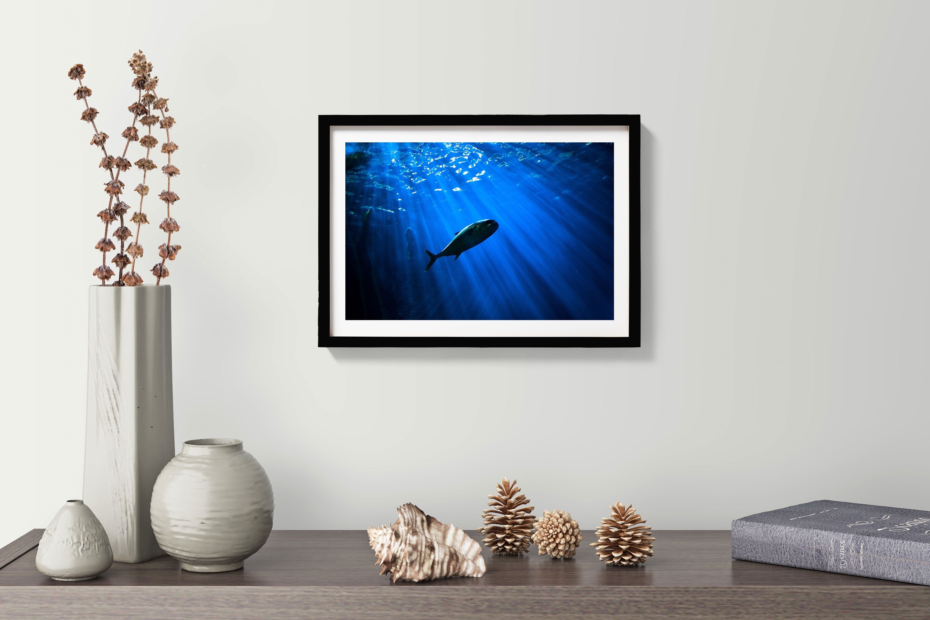 Mighty Whale Painting - Meri Deewar 3 : 2 Horizontal Premium Wall Art Canvas by MeriDeewar