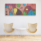 Mild Fruit painting - Meri Deewar 1 : 1 Square Premium Wall Art Canvas by MeriDeewar
