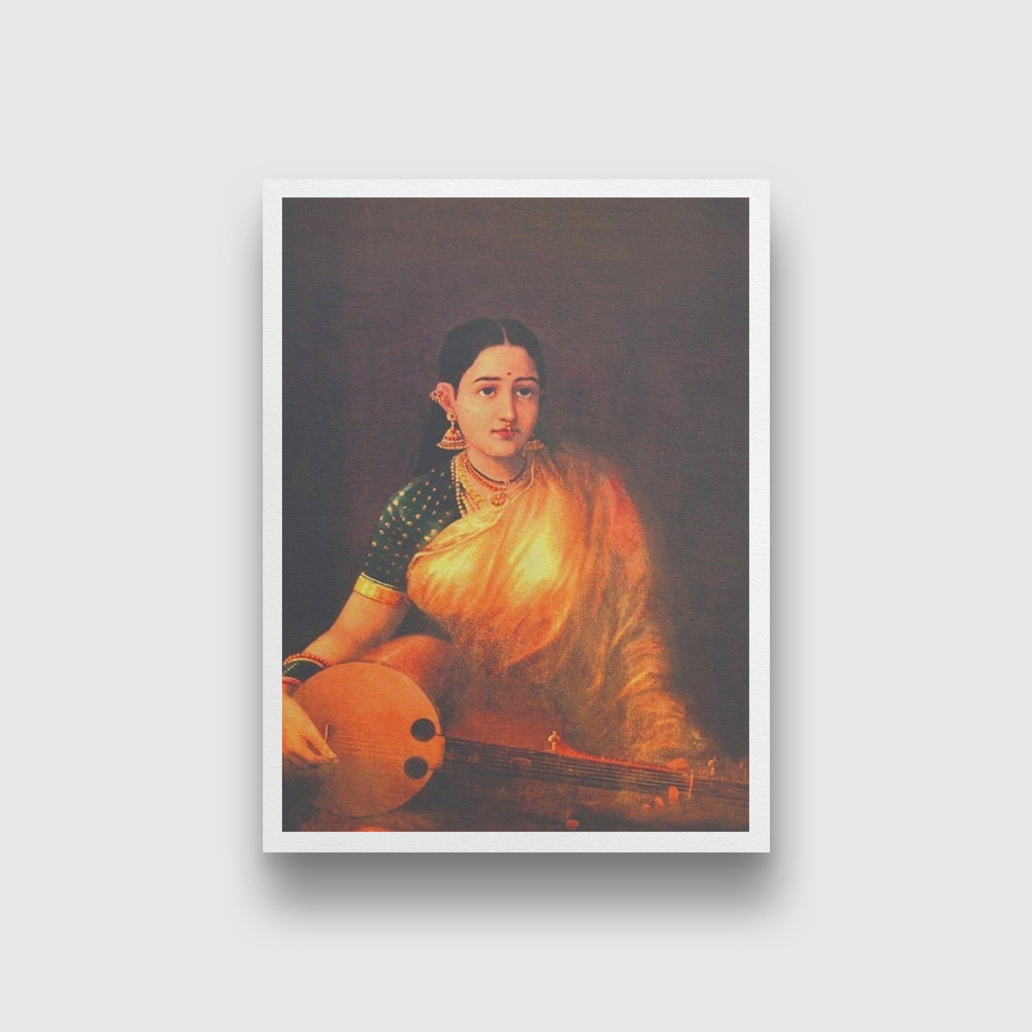 Milkmaid By Raja Ravi Varma canvas Painting - Meri Deewar 3 : 4 Vertical Premium Wall Art Canvas by MeriDeewar