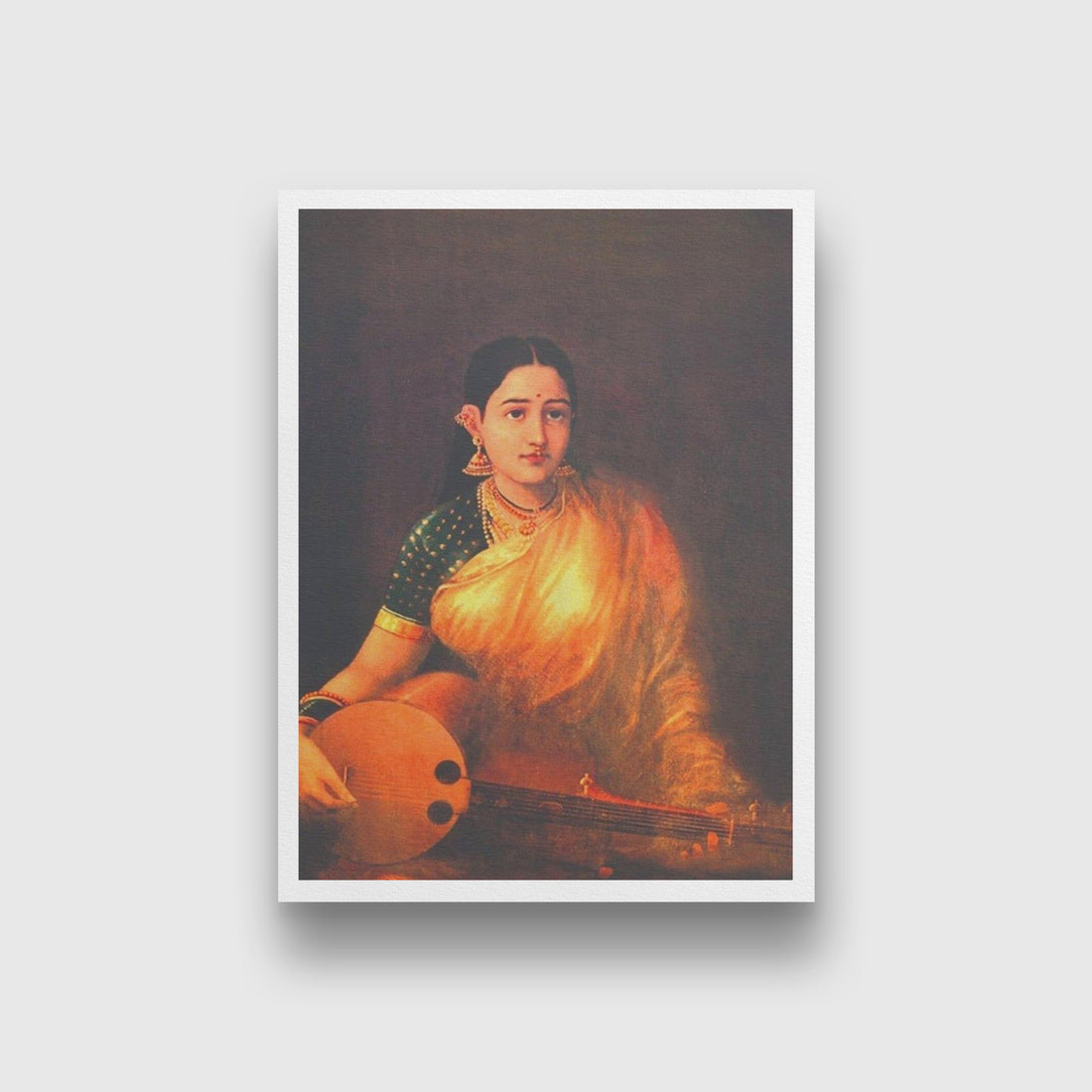 Milkmaid By Raja Ravi Varma canvas Painting - Meri Deewar 3 : 4 Vertical Premium Wall Art Canvas by MeriDeewar