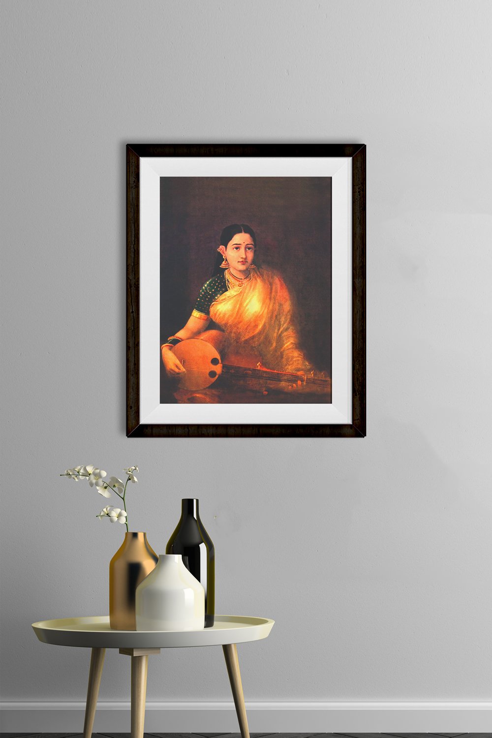 Milkmaid By Raja Ravi Varma canvas Painting - Meri Deewar 3 : 4 Vertical Premium Wall Art Canvas by MeriDeewar
