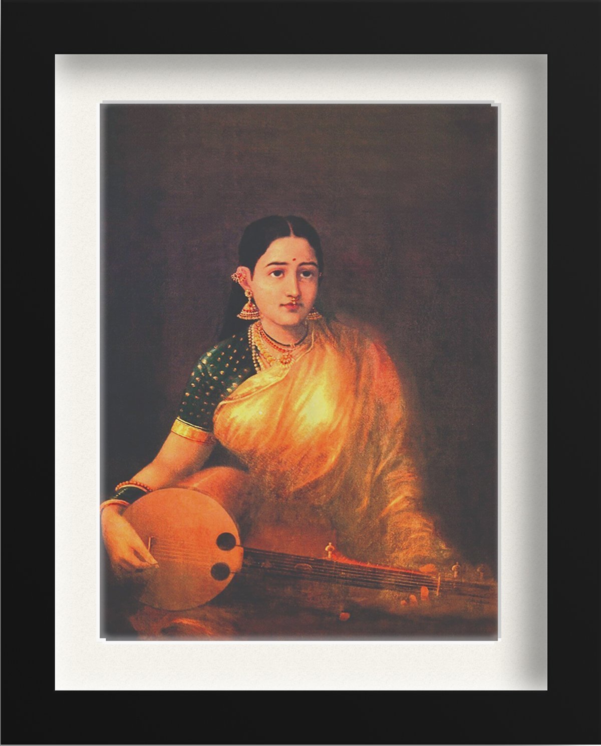 Milkmaid By Raja Ravi Varma canvas Painting - Meri Deewar 3 : 4 Vertical Premium Wall Art Canvas by MeriDeewar