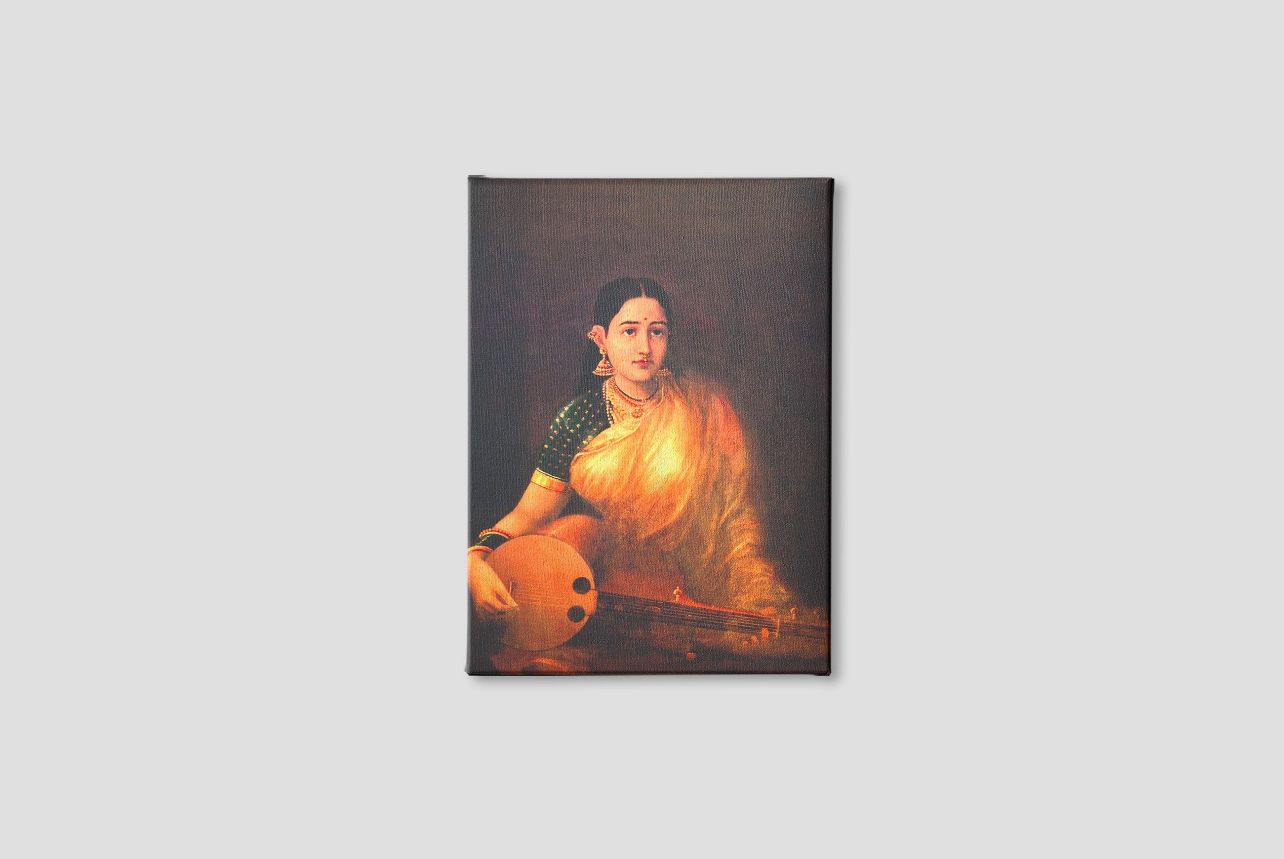 Milkmaid By Raja Ravi Varma canvas Painting - Meri Deewar 3 : 4 Vertical Premium Wall Art Canvas by MeriDeewar