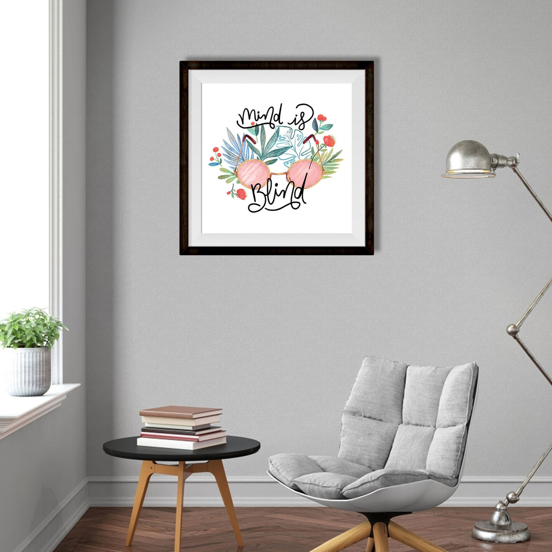 Mind-is-bind Painting - Meri Deewar 1 : 1 Square Premium Wall Art Canvas by MeriDeewar