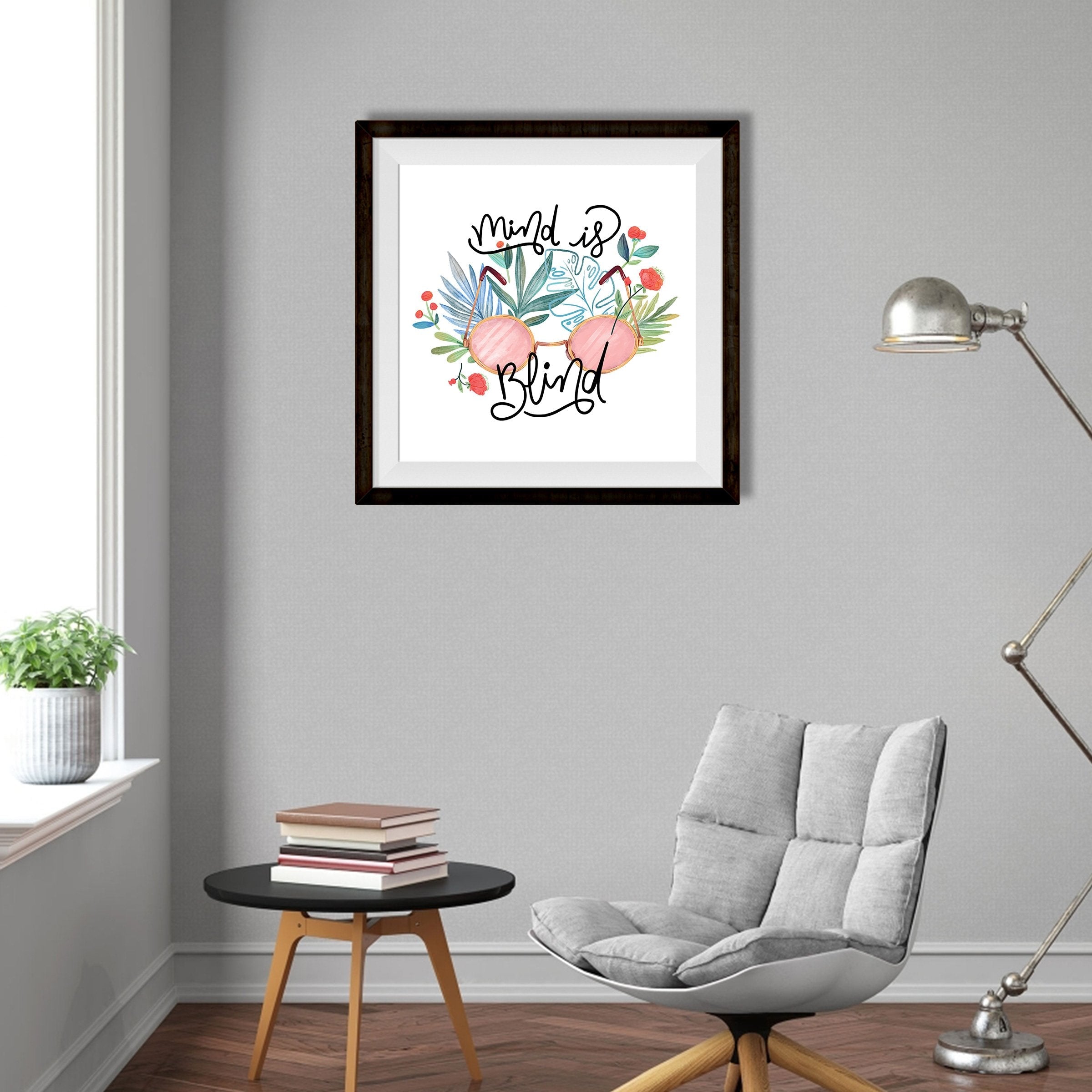 Mind-is-bind Painting - Meri Deewar 1 : 1 Square Premium Wall Art Canvas by MeriDeewar