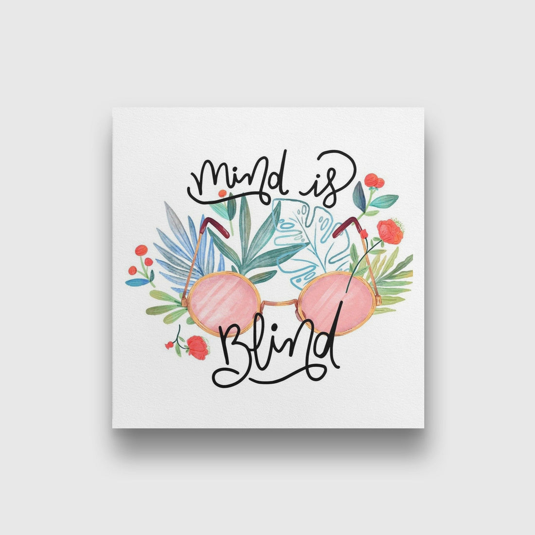 Mind-is-bind Painting - Meri Deewar 1 : 1 Square Premium Wall Art Canvas by MeriDeewar