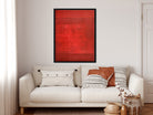 Minimalist Kumkum Red Abstract Paintings 4 :5 Vertical Premium Wall Art Canvas by MeriDeewar