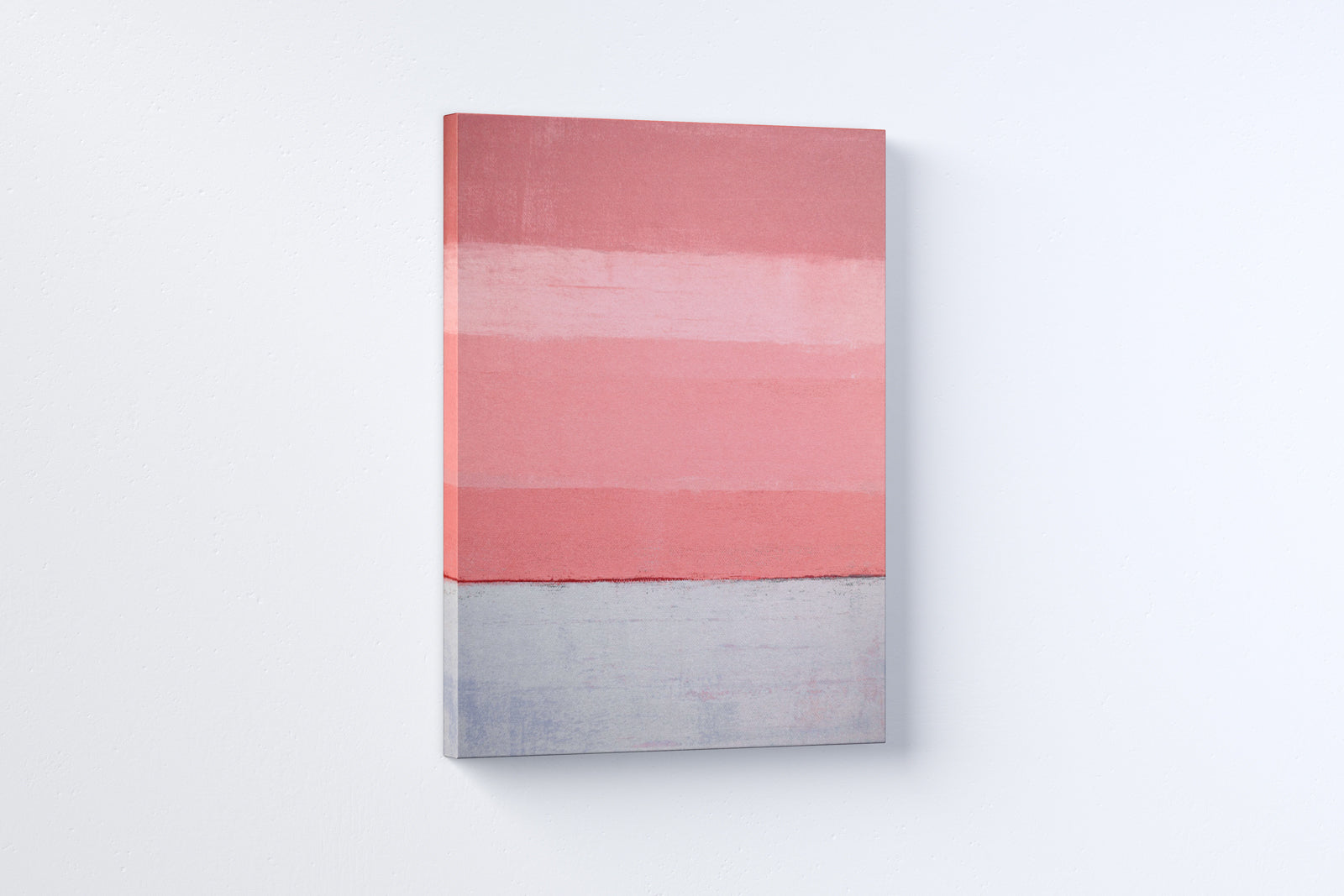 Minimalist Pink Abstract Paintings 3 : 4 Vertical Premium Wall Art Canvas by MeriDeewar