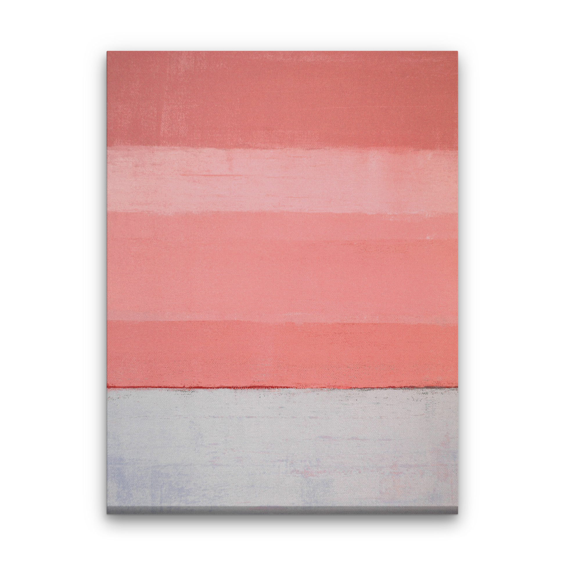 Minimalist Pink Abstract Paintings 3 : 4 Vertical Premium Wall Art Canvas by MeriDeewar