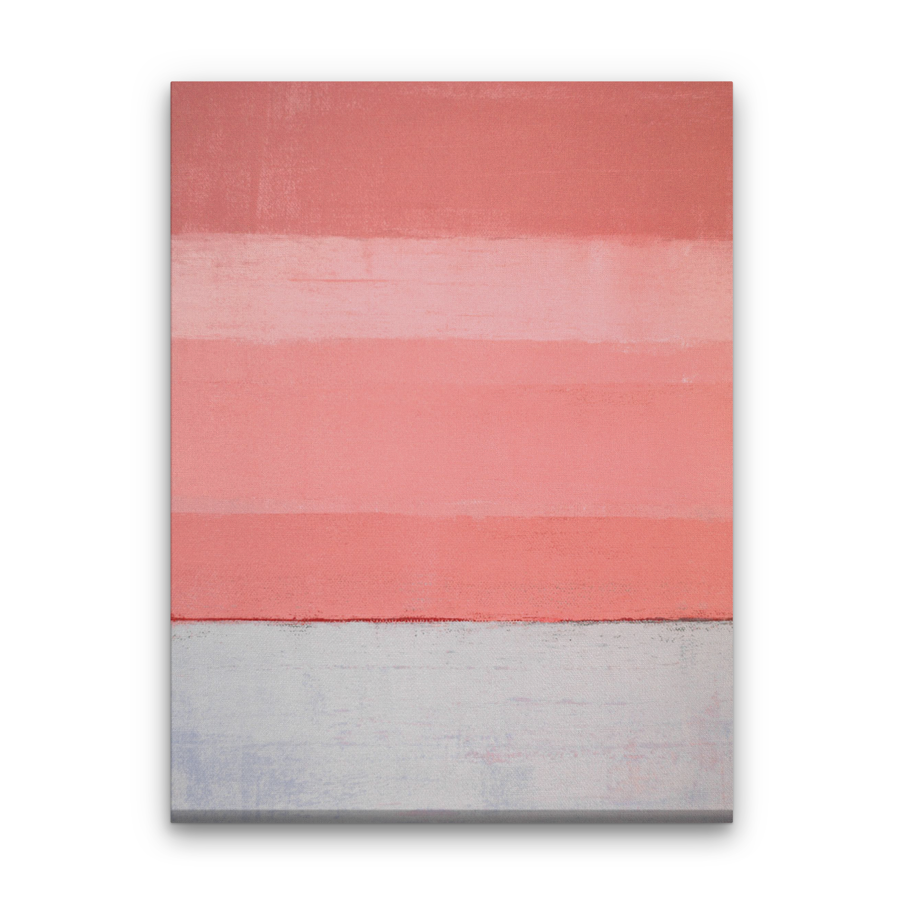 Minimalist Pink Abstract Paintings 3 : 4 Vertical Premium Wall Art Canvas by MeriDeewar