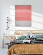 Minimalist Pink Abstract Paintings 3 : 4 Vertical Premium Wall Art Canvas by MeriDeewar