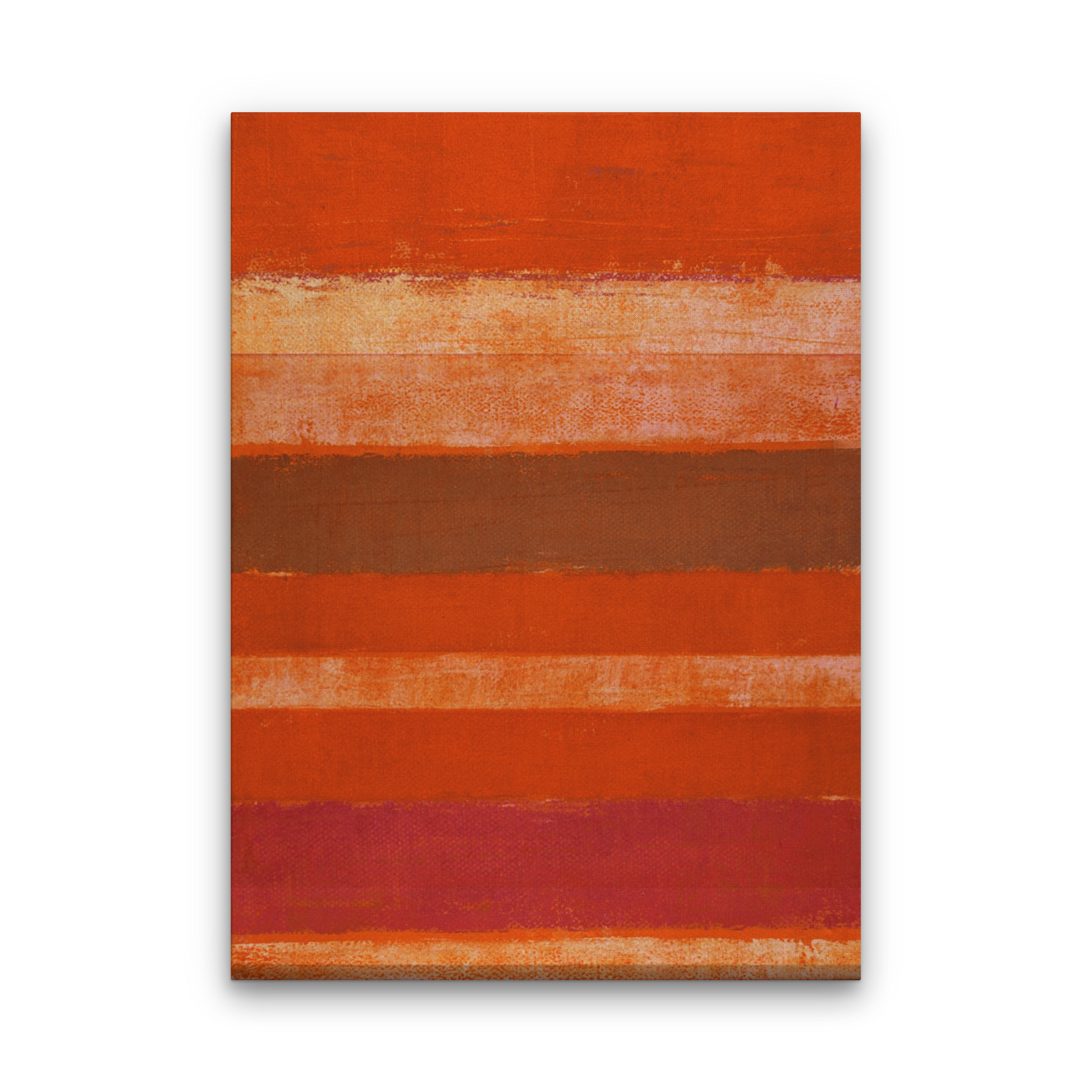 Minimalist Red Abstract Paintings 4 X 5.5 Vertical Premium Wall Art Canvas by MeriDeewar