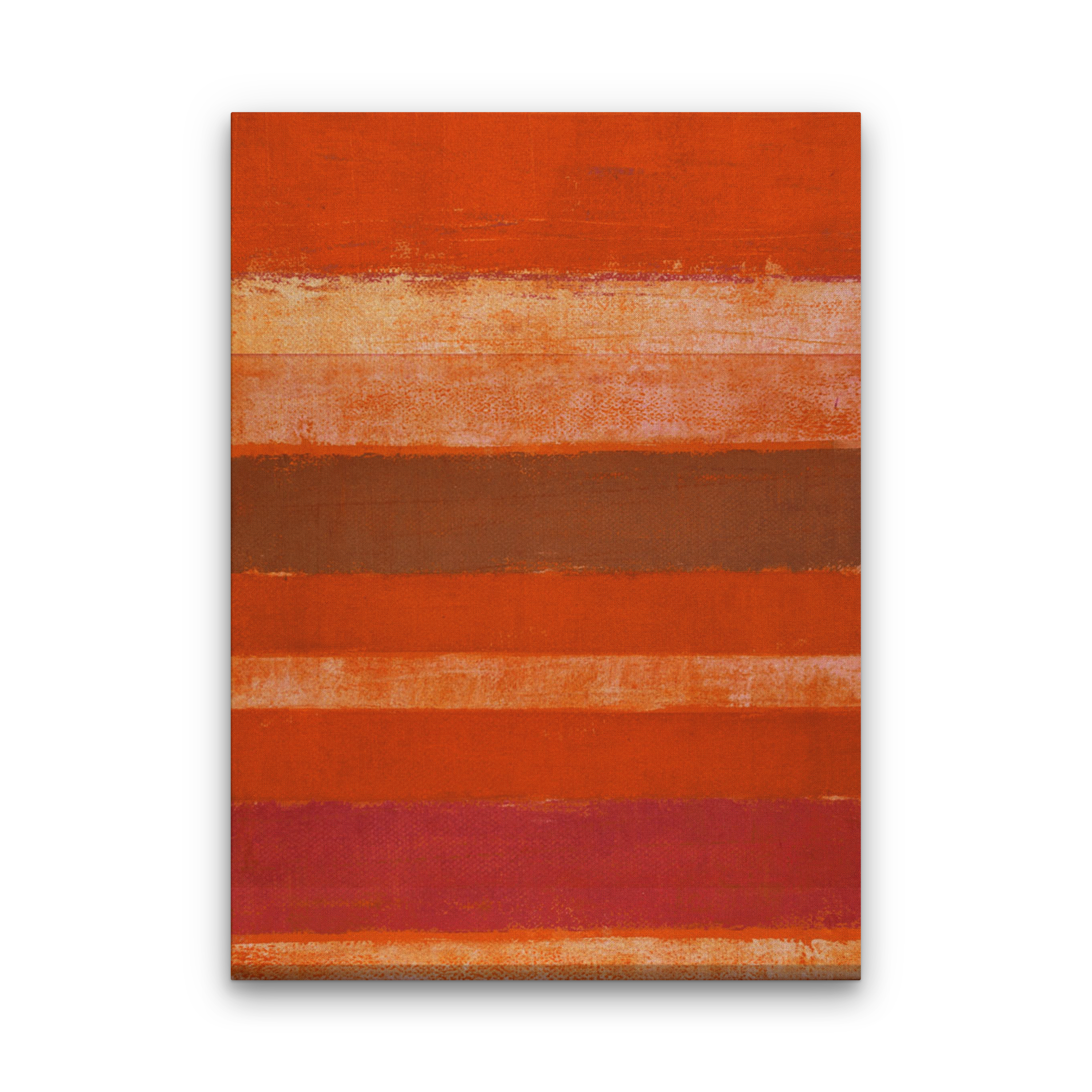 Minimalist Red Abstract Paintings 4 X 5.5 Vertical Premium Wall Art Canvas by MeriDeewar
