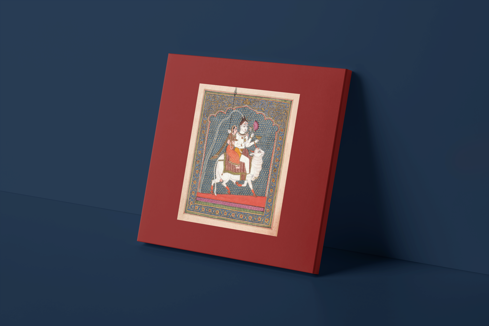 Indian Artistry Painting Mahadev Parvati Miniature - MeriDeewar - MeriDeewar