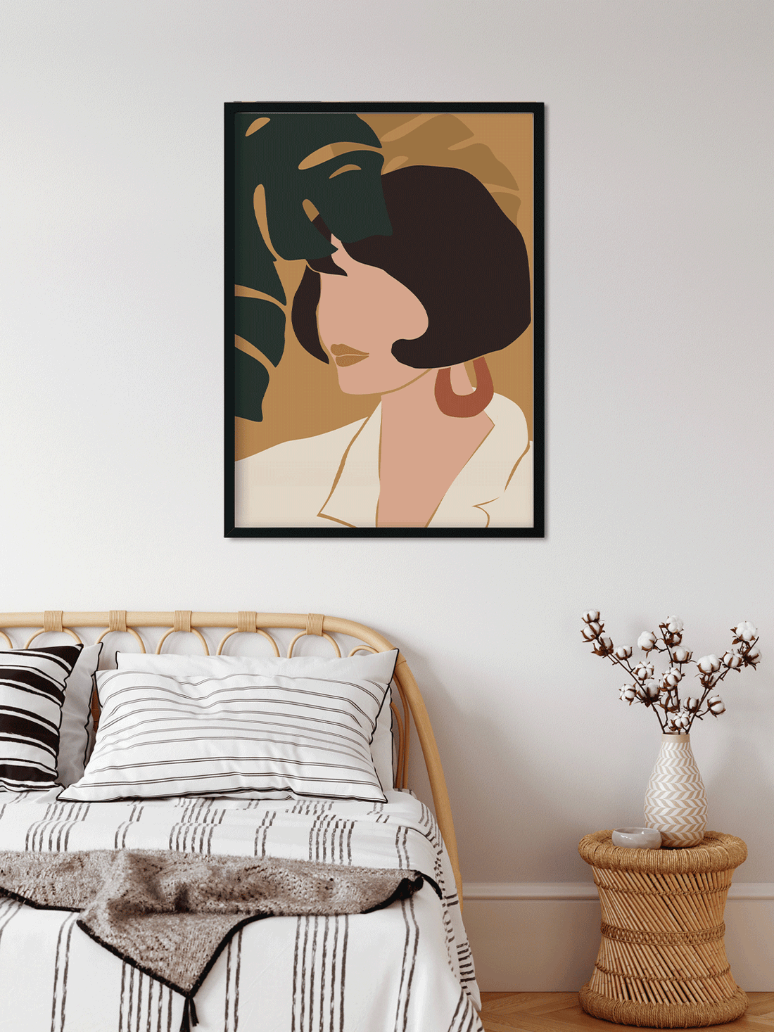 Modern art prints boho Painting 3 : 4.2 Vertical Premium Wall Art Canvas by MeriDeewar