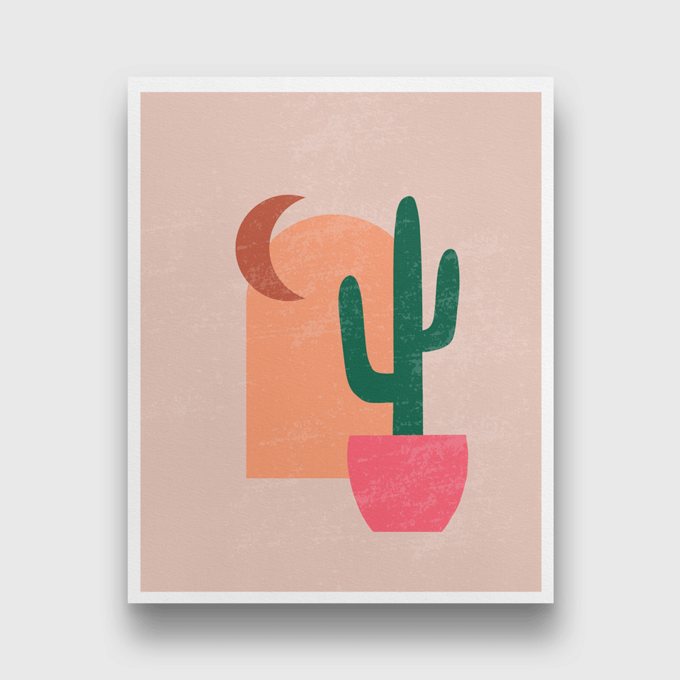 Modern minimalist abstract aesthetic illustrations bohemian Painting 4 :5 Vertical Premium Wall Art Canvas by MeriDeewar