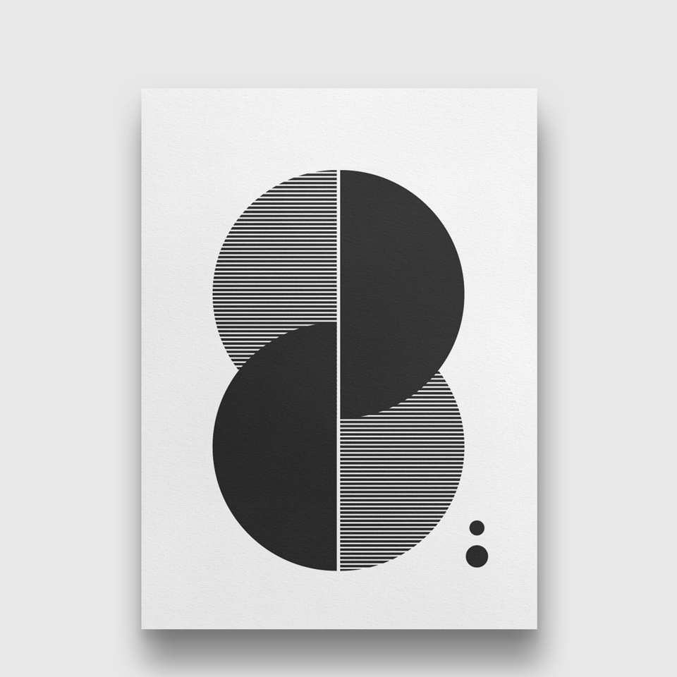 Modern poster abstract wall art Painting 4 X 5.5 Vertical Premium Wall Art Canvas by MeriDeewar