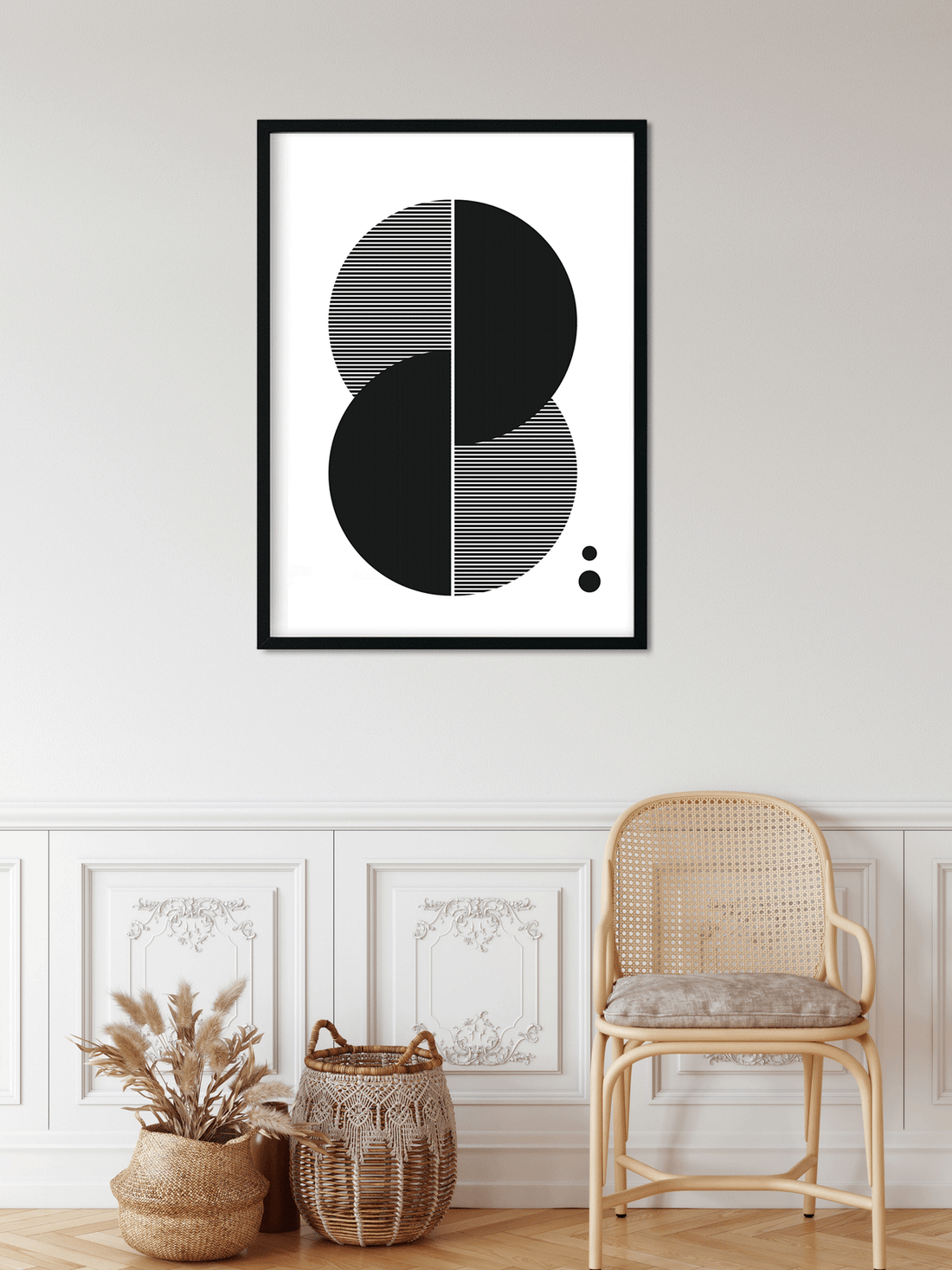 Modern poster abstract wall art Painting 4 X 5.5 Vertical Premium Wall Art Canvas by MeriDeewar