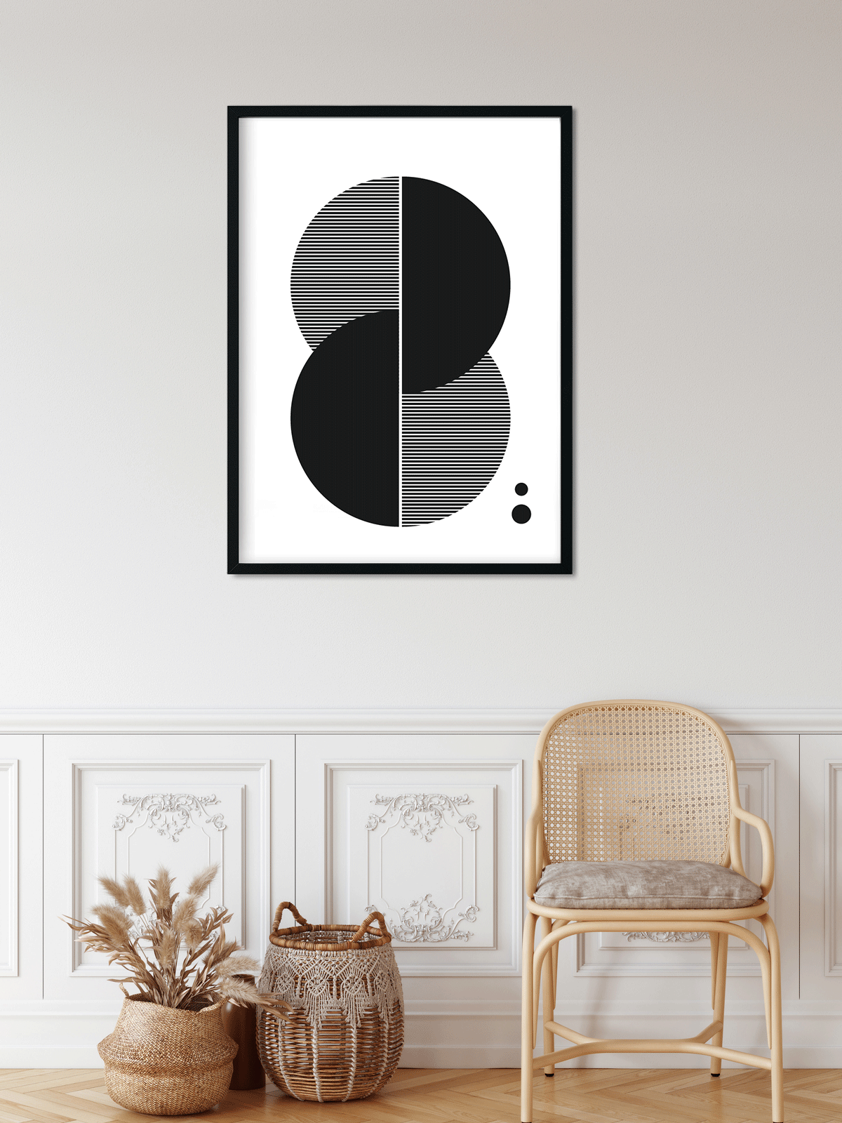 Modern poster abstract wall art Painting 4 X 5.5 Vertical Premium Wall Art Canvas by MeriDeewar