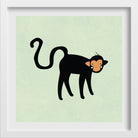 Monkey Painting - Meri Deewar 1 : 1 Square Premium Wall Art Canvas by MeriDeewar