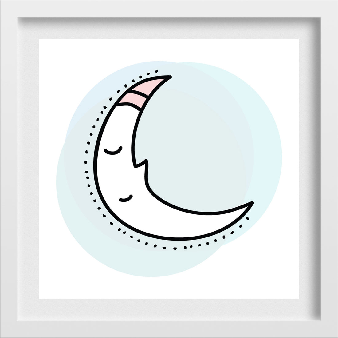 Moon Painting - Meri Deewar 1 : 1 Square Premium Wall Art Canvas by MeriDeewar
